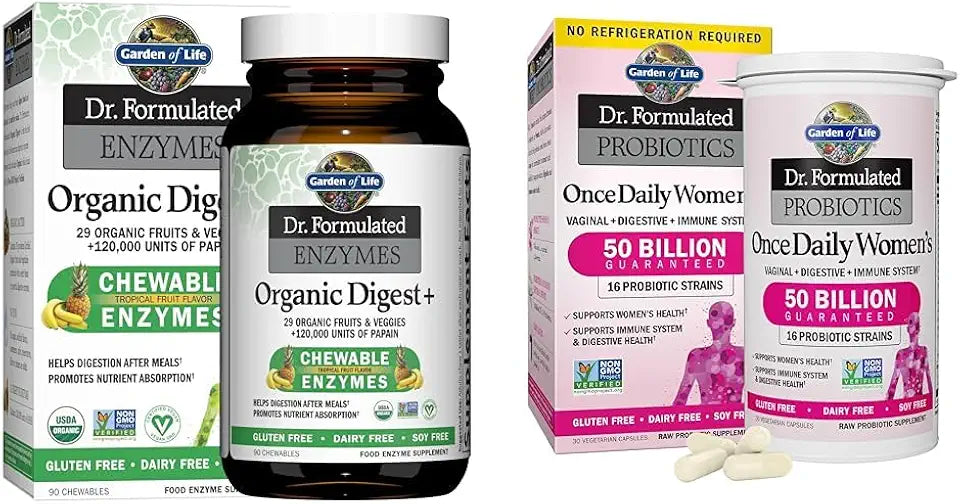 Digestive Enzymes with Papain, Bromelain & Women's Probiotics, 30 Capsules T655909