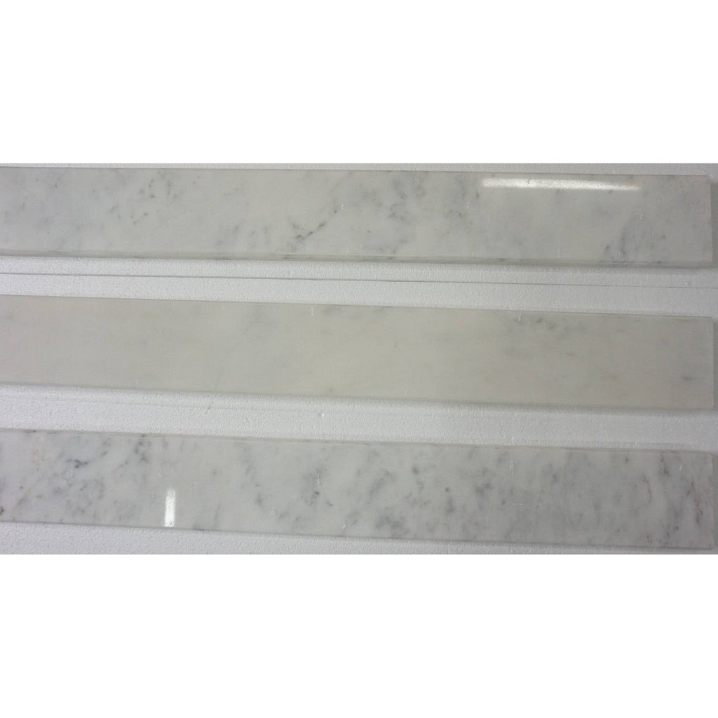 Bianco Carrara Polished Marble Saddles K617