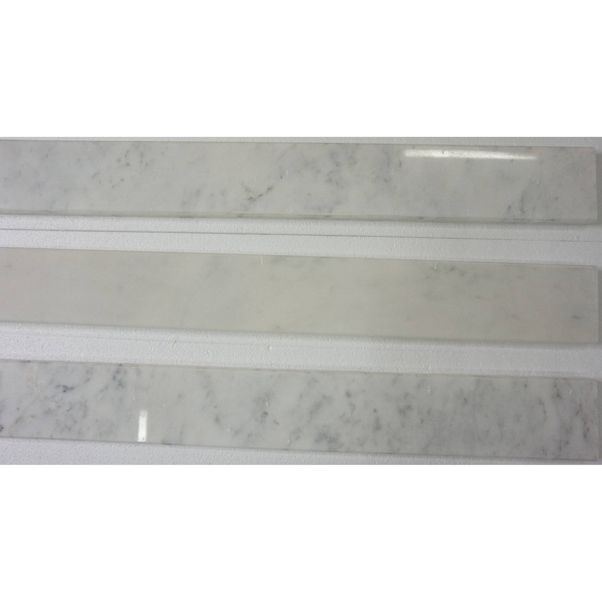 Bianco Carrara Polished Marble Saddles K617