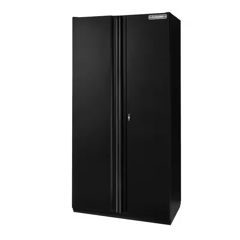 Extra Wide Heavy Duty 20-Gauge Steel Freestanding Garage Cabinet in Black D315