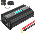 Pure Sine Wave 2000Watt Car Power Inverter DC 12V to 120V AC with 2 AC Outlets USB Ports Remote Control LCD Display G92937