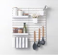 Pegboard Wall Organizer Kit 4 Boards 14 Piece Accessories 22x22 White Pack of 2 P31728