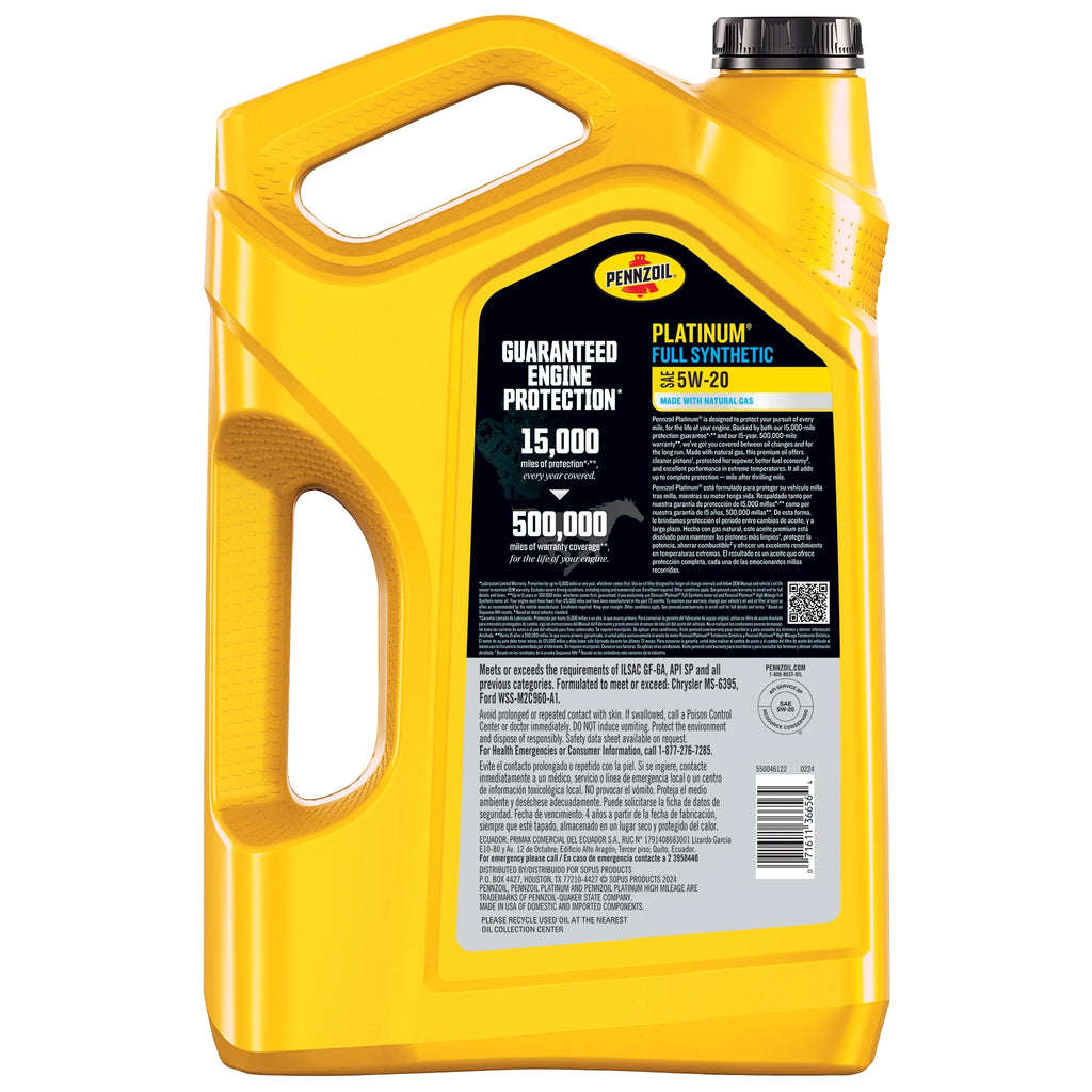 Full Synthetic 5W-20 Motor Oil, 5-Quart N373