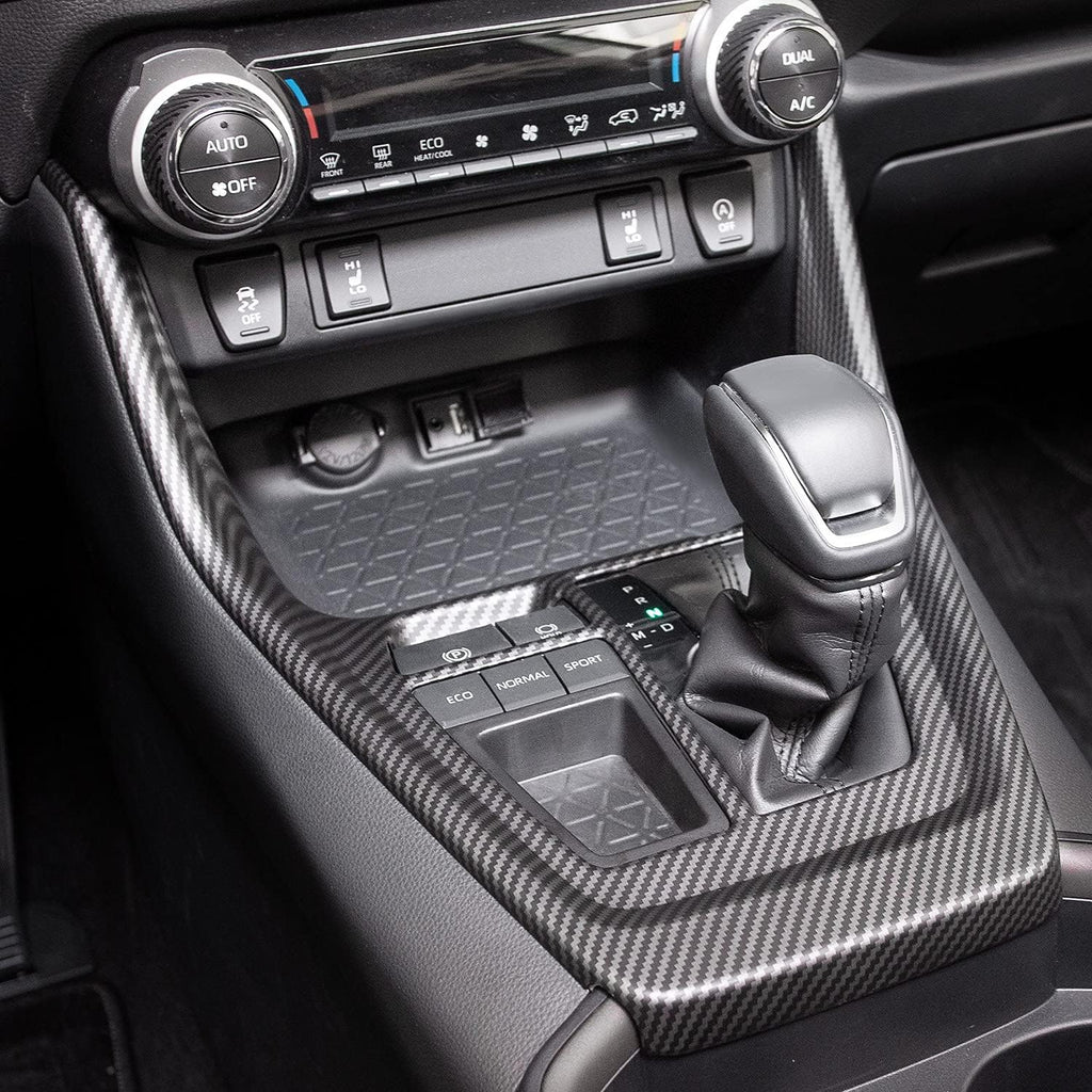 Carbon Fiber Gear Shift Box Panel Trim Cup Holder Cover D9990