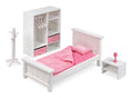White Doll Bedroom Set with Bed, Armoire, and Nightstand A462648
