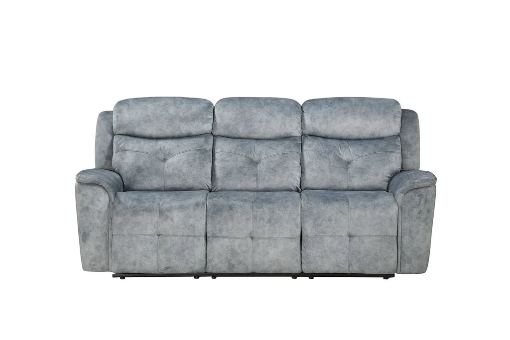 Silver Gray Fabric Motion Sofa C5307