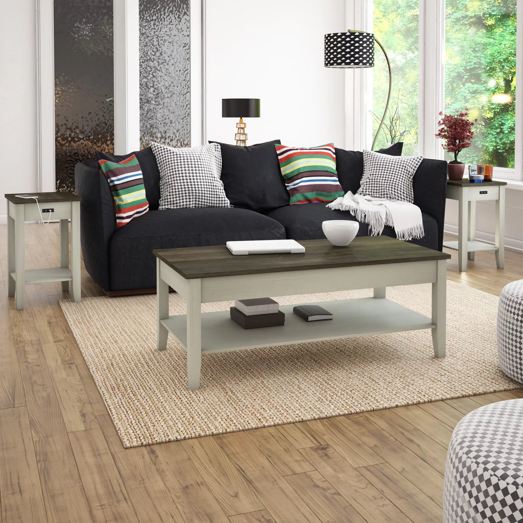 Two Tone Modern Farmhouse Coffee Table C410