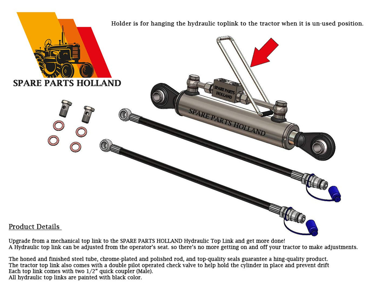 Hydraulic Top Link Cat. 2-2 with Locking Block S74310