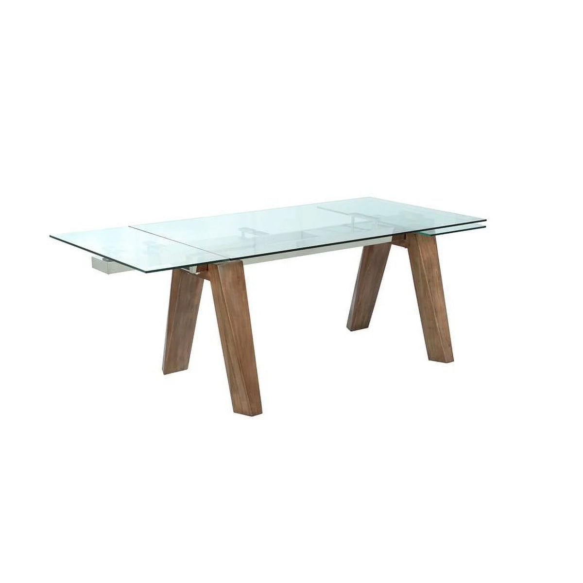 63" Steel and Glass Dining Table Y139