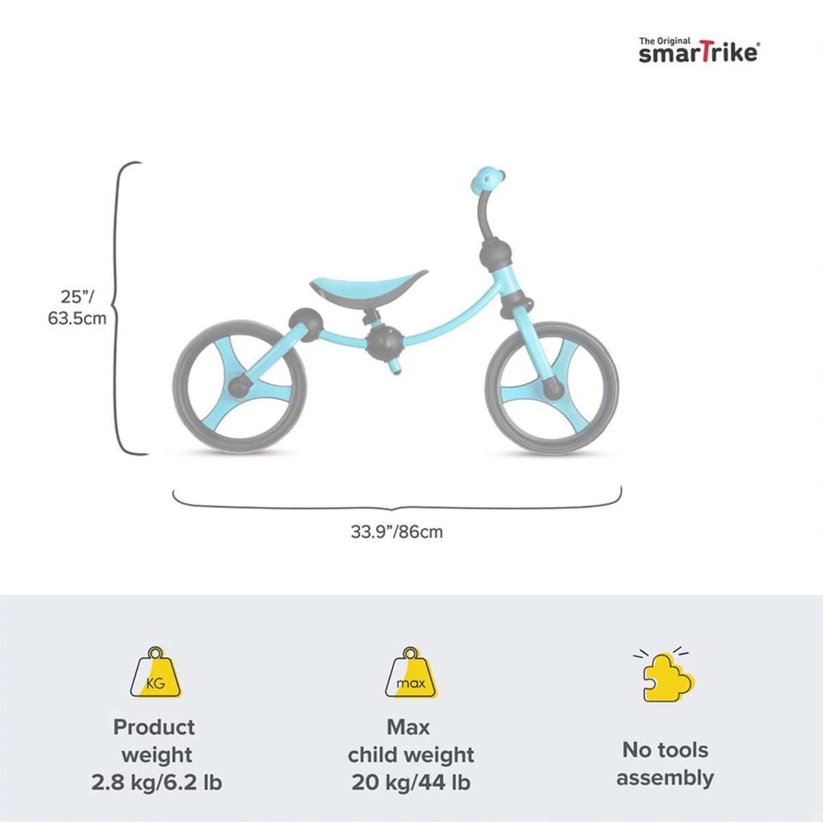 Lightweight Adjustable 2 in 1 Balance Bike, Blue Q425089