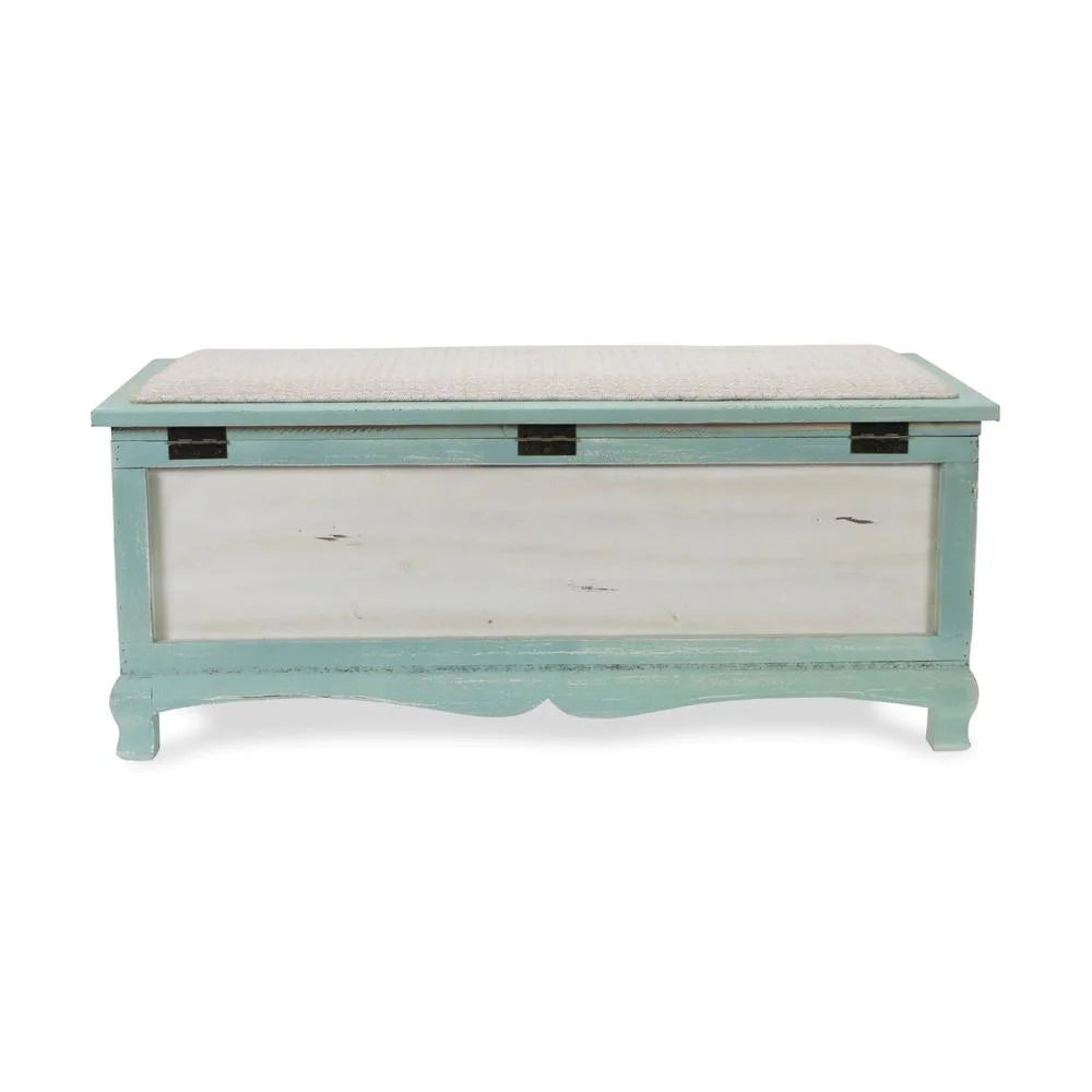 Shabby Bench Chest with Seat Cushion J72981