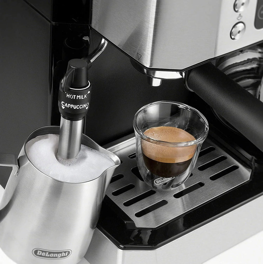 Combination Coffee Maker & Espresso Machine with Milk Frother and Glass Coffee Pot M191239
