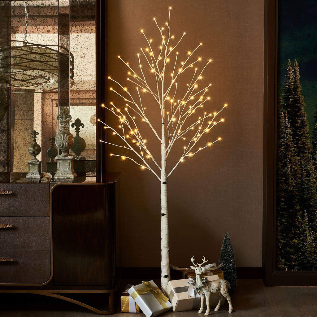 Lighted White Birch Tree 6ft I98537