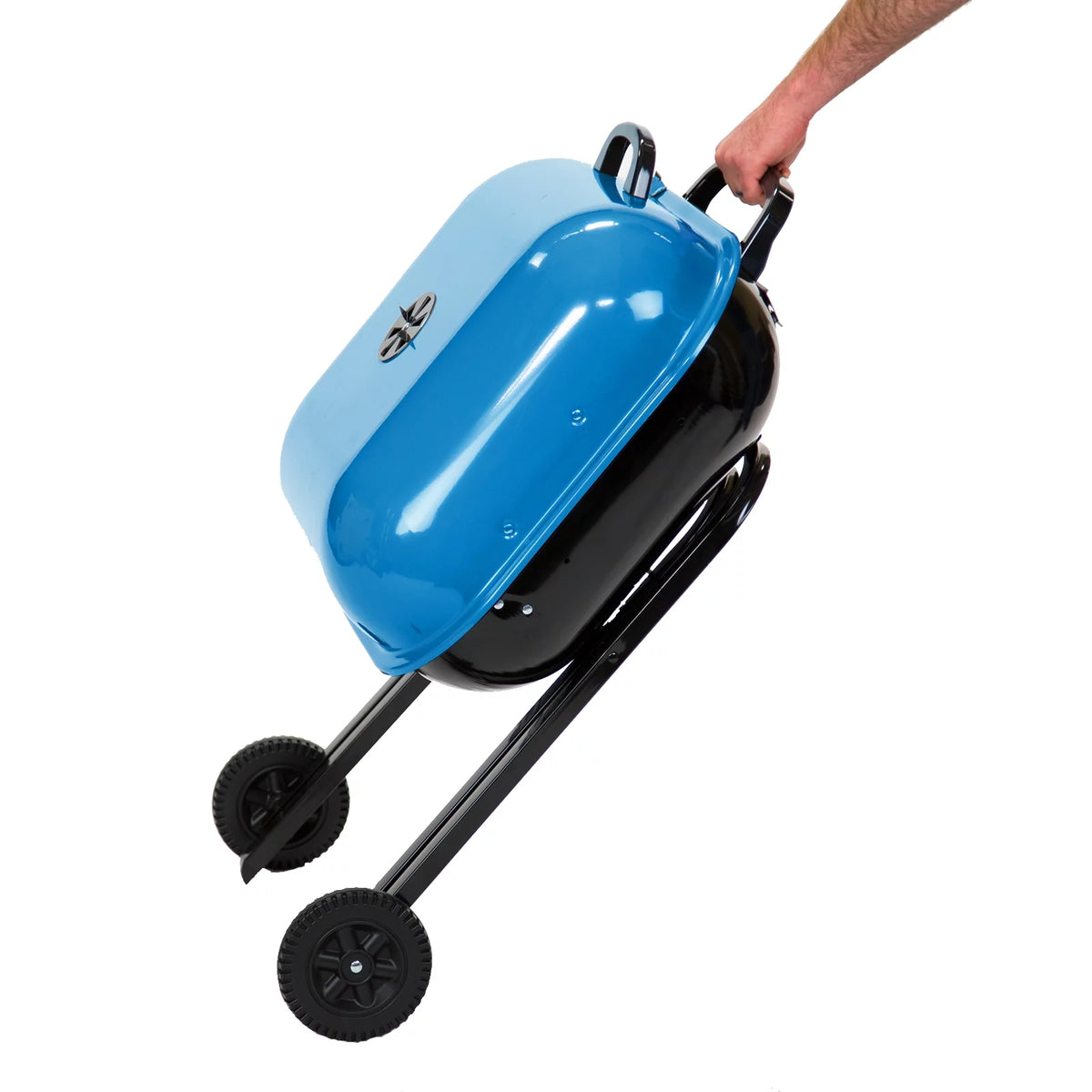 Portable Steel Charcoal Grill in Blue A353