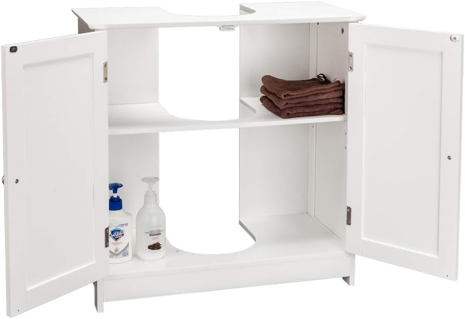 Free Standing Waterproof Wooden Bathroom Floor Cabinet with 2 Doors Q200