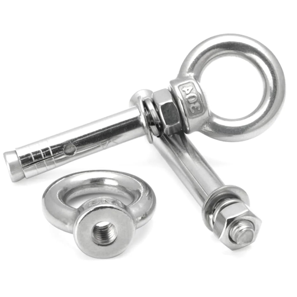 304 Stainless Steel Lifting Eye Bolt M8x90mm 2pcs Y914399