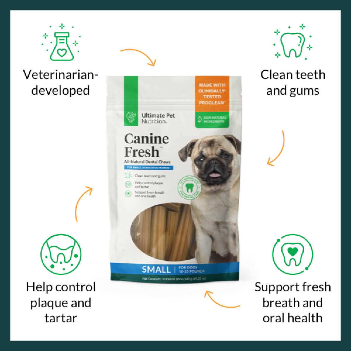 All Natural Dental Chews Sticks for Dogs V527