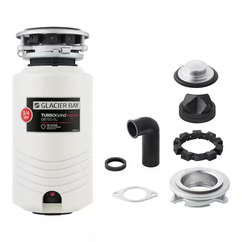3/4 hp. Continuous Feed Garbage Disposal with Power Cord Q1104