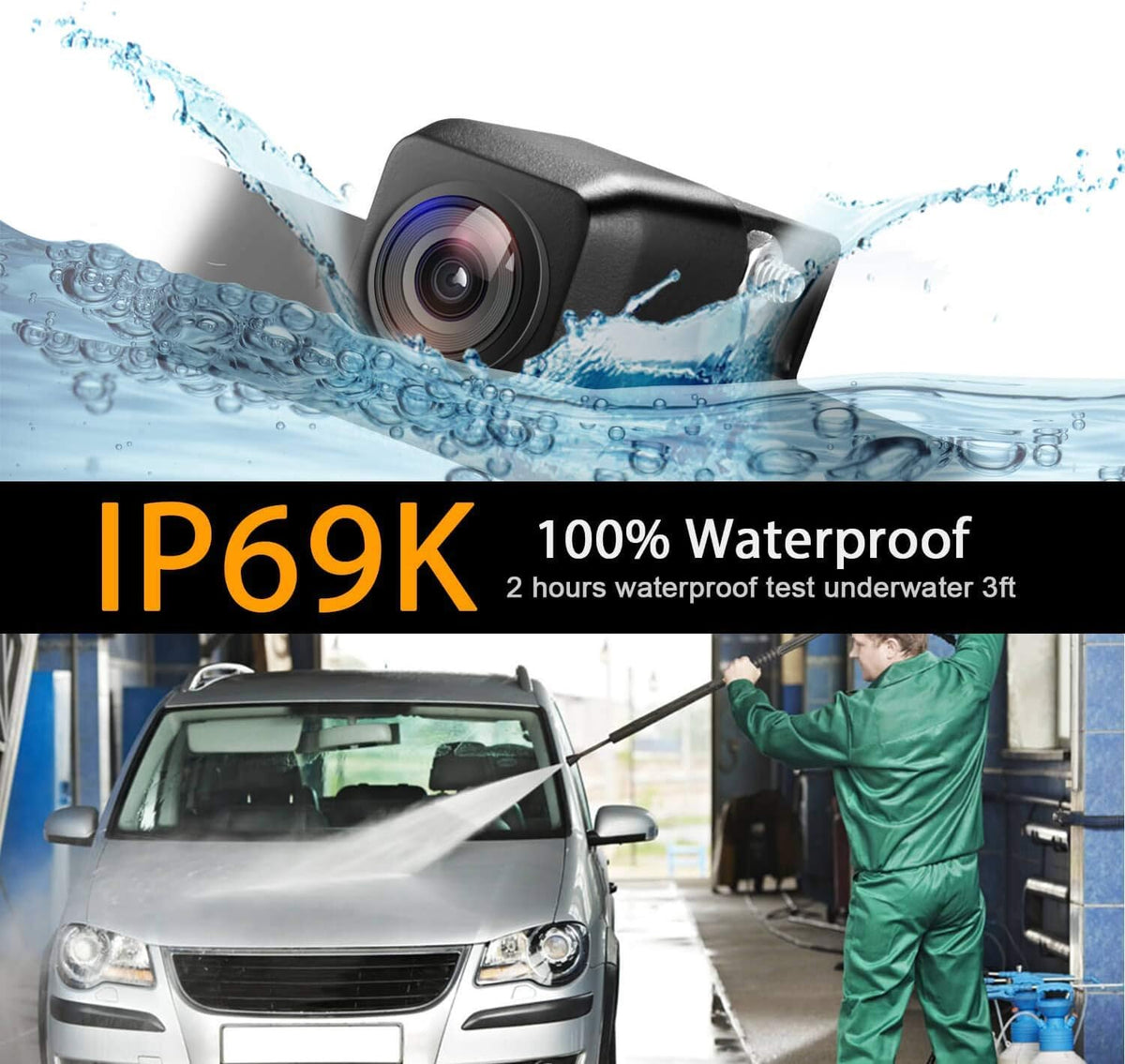 1280x720p Reversing Camera Integrated in Trunk Handle Rear View Backup Camera U401