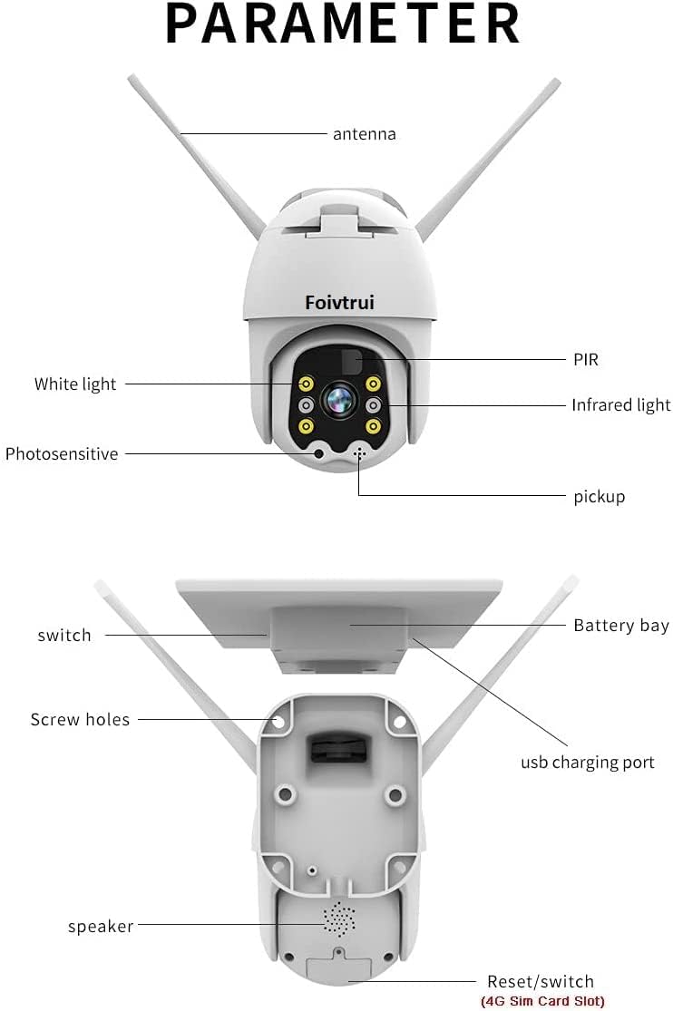 1080p Waterproof Solar Battery WiFi PTZ Camera J878