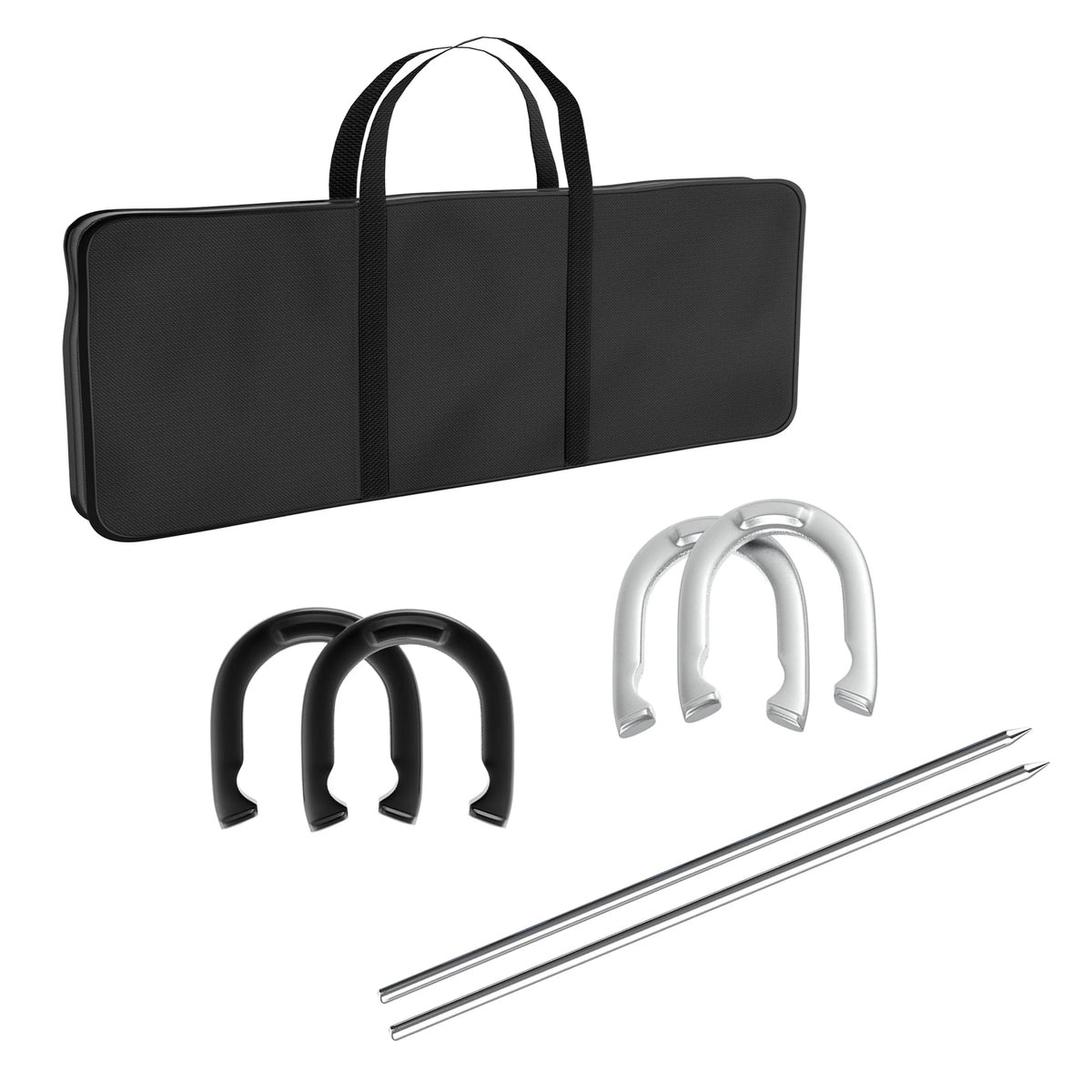 Horseshoe Set with 4 Metal Shoes and 2 Poles C786141