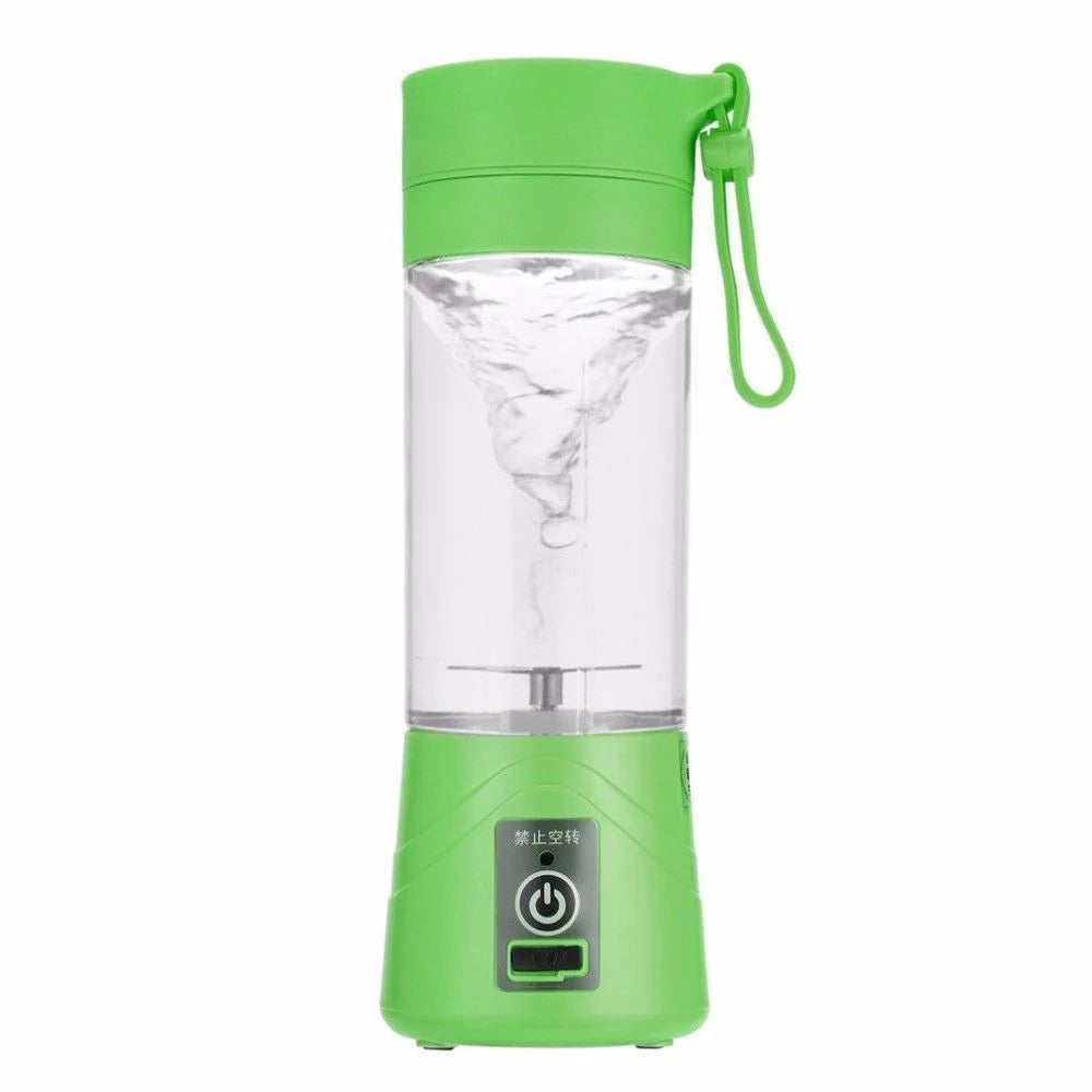 Green 380ml Portable USB Rechargeable Blender X39055