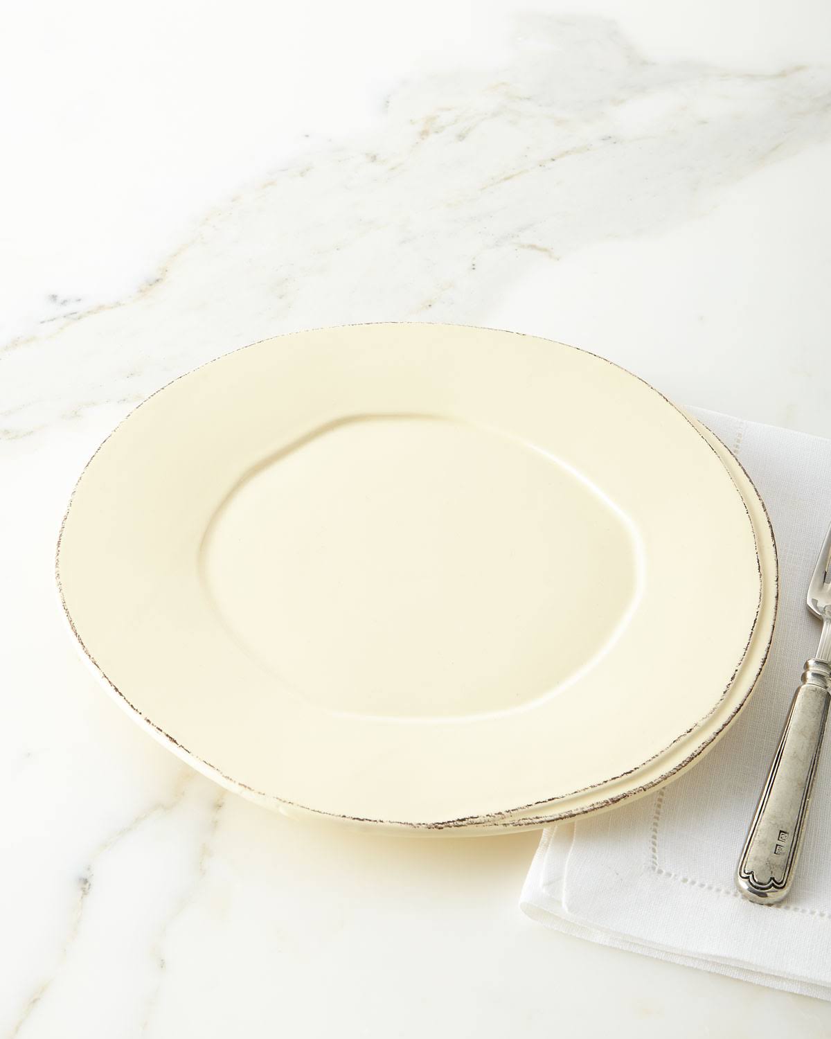 Cream European Dinner Plate R5957