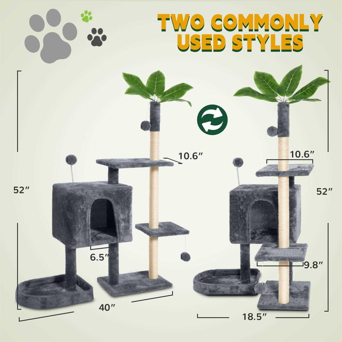 52in Cat Tree with Scratching Posts Z8840
