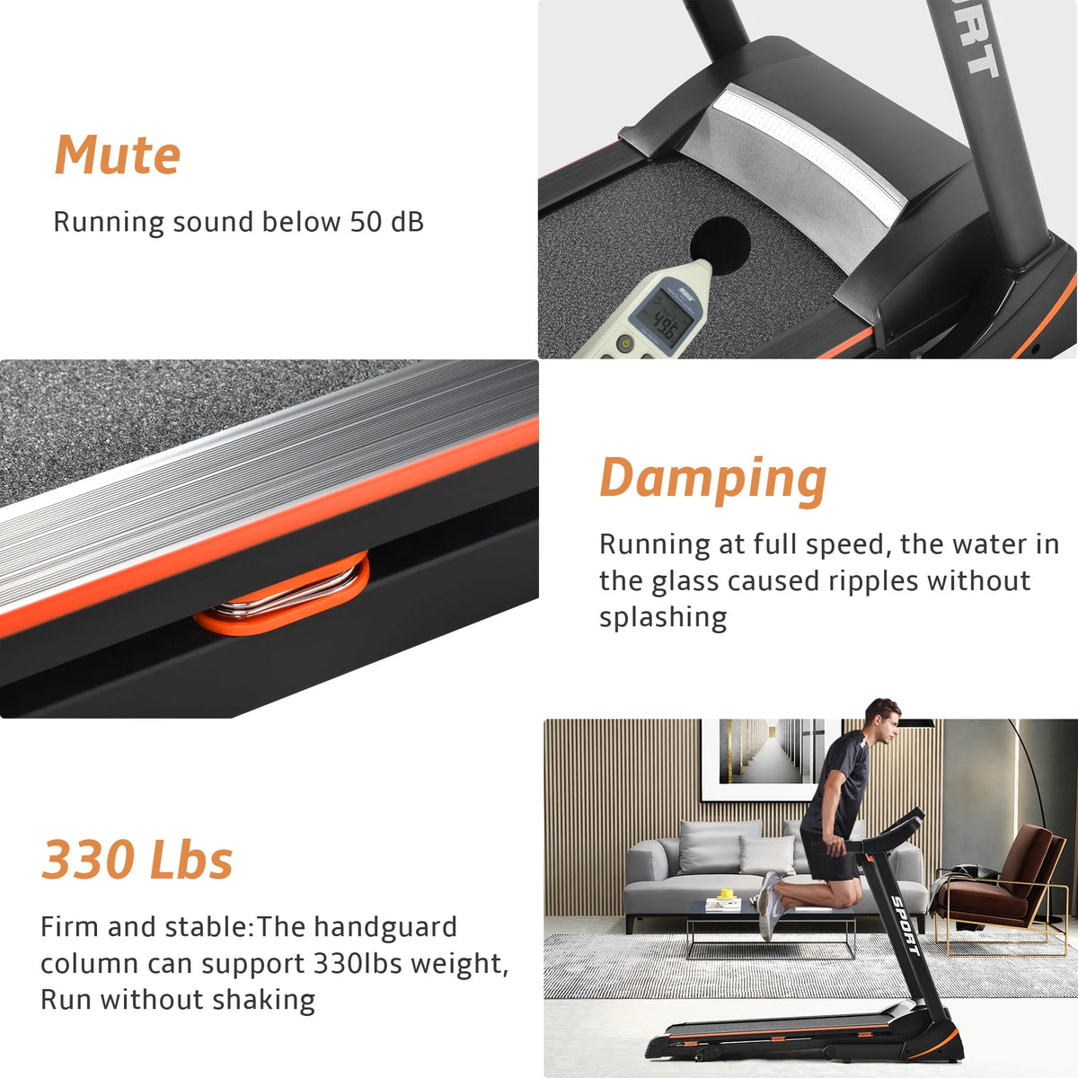 Folding Electric Treadmill with Incline S65892