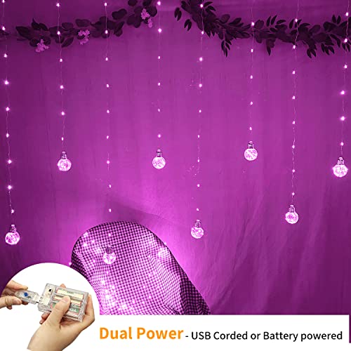 200 LED Warm White Curtain String Lights with Remote J305