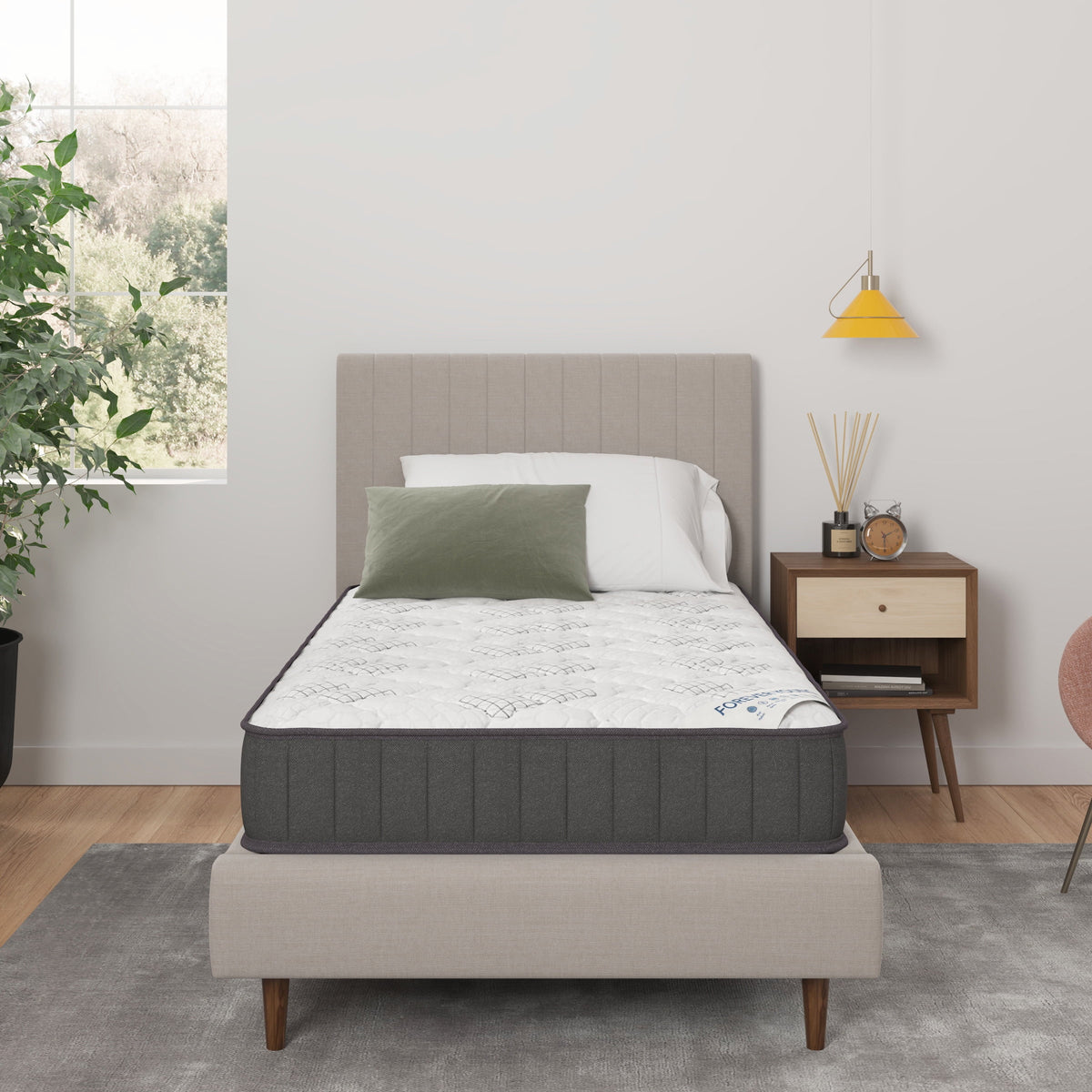 Twin Firm Tight Top Hybrid Mattress W9293