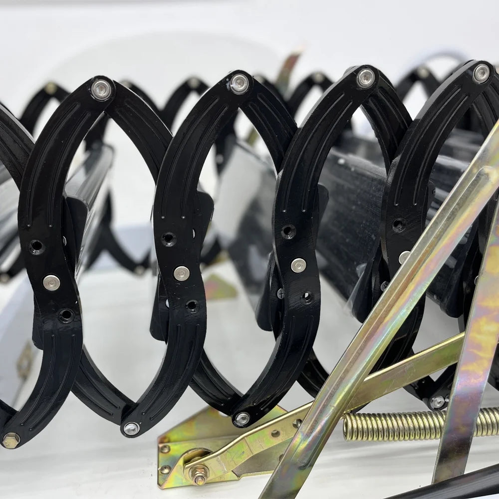 Black Titanium-Magnesium Alloy Attic Ceiling Ladder Stairs G7782