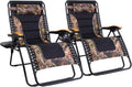 Camouflage Oversized Padded Folding Zero Gravity Chair with Cup Holder R46700