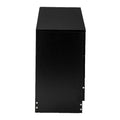 Black 3 Drawer Wood End Side Table Q740