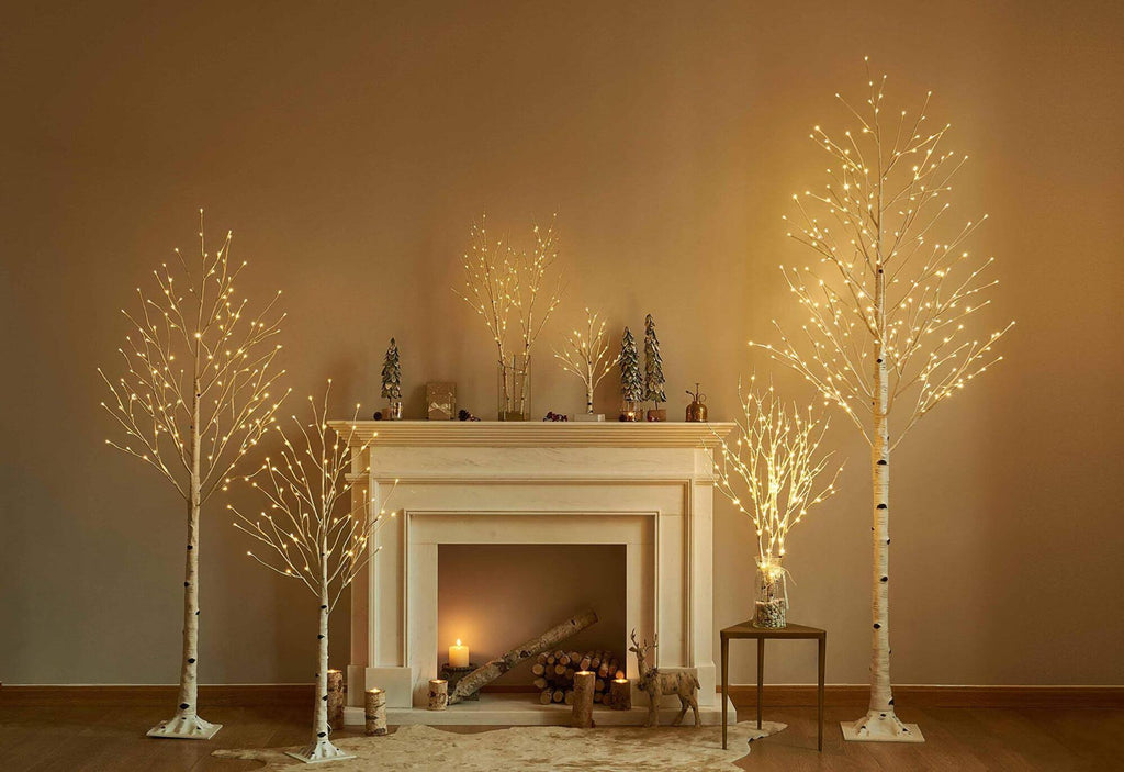 Lighted White Birch Tree 6ft I98537