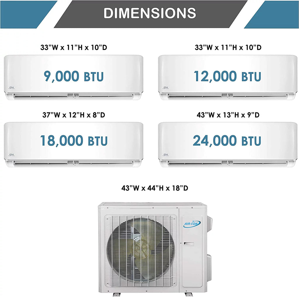 2 Zone Mini Split Ductless Air Conditioner O184065