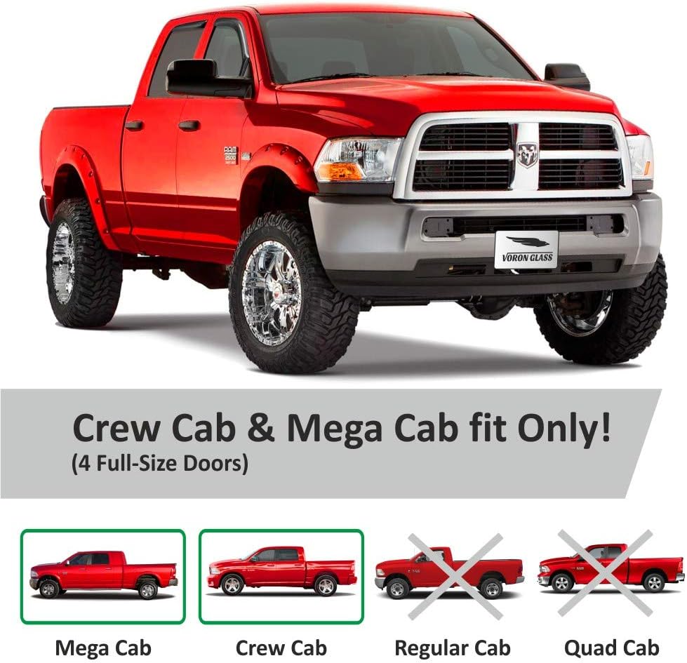 Tape-on Window Deflectors for Trucks Crew Cab 4 Pieces B821731