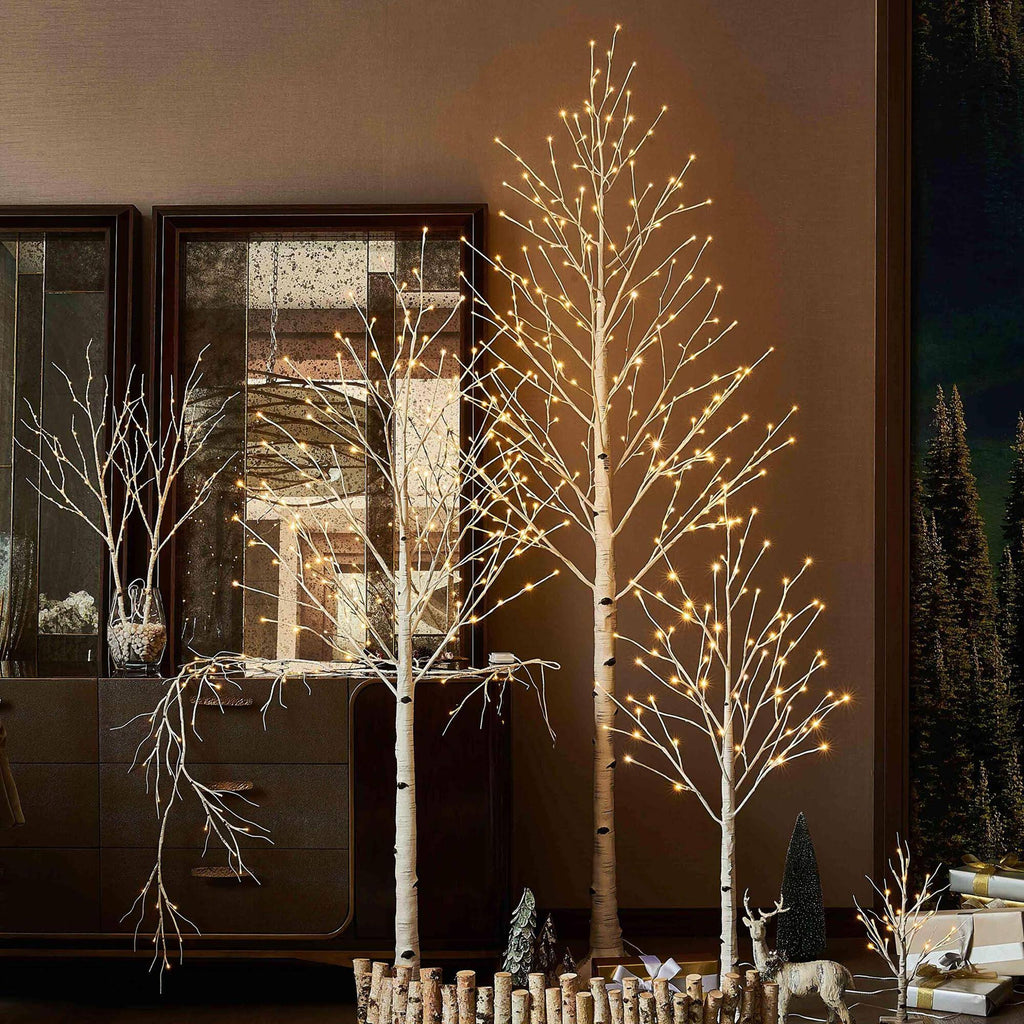 Lighted White Birch Tree 6ft I98537