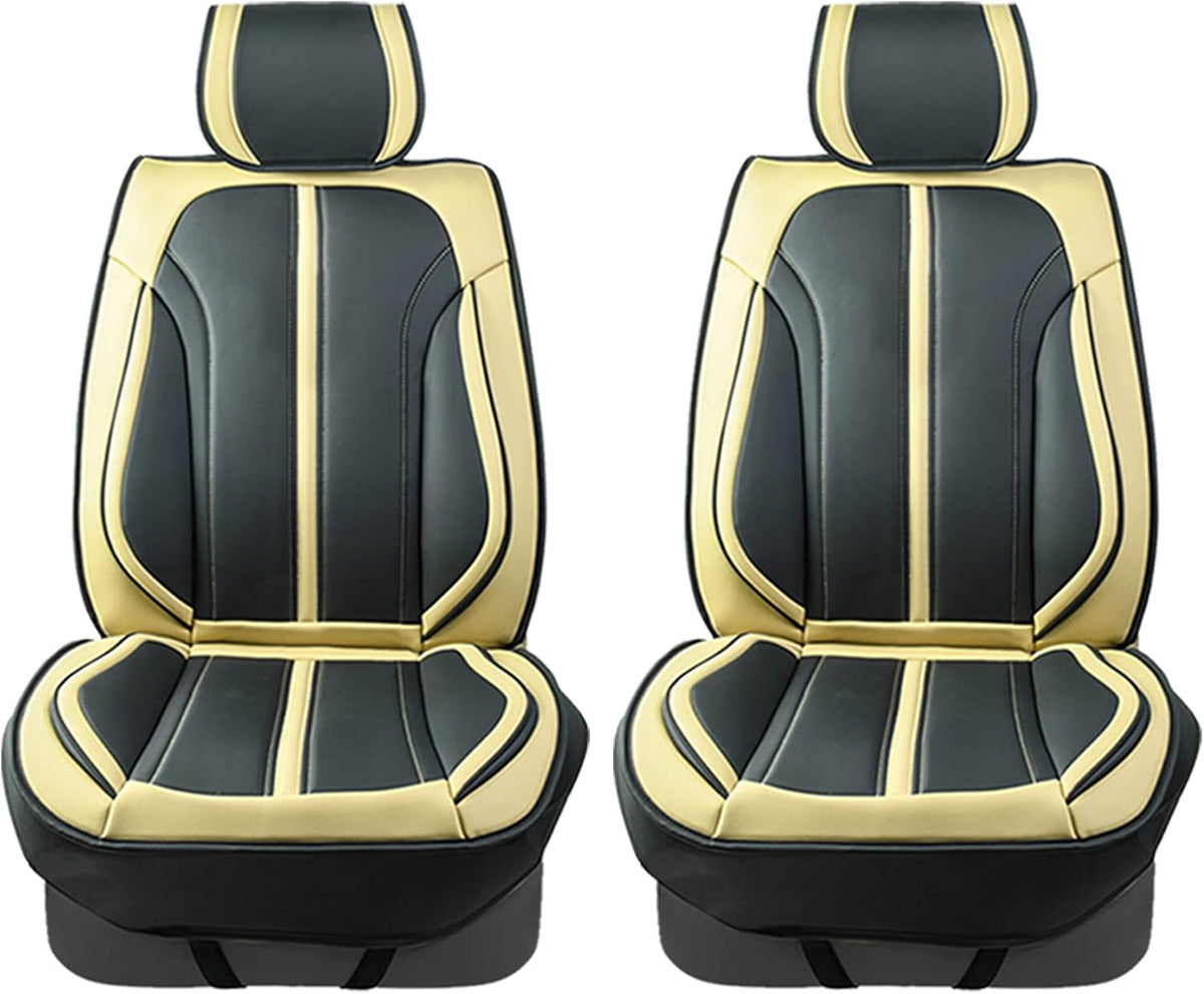 Black Leather Car Seat Covers G8556
