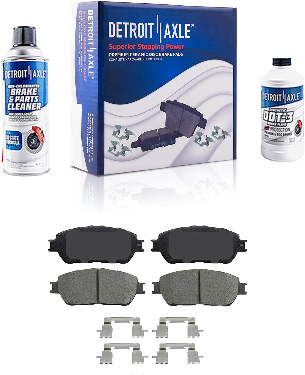 Front Drilled and Slotted Brake Rotors with Ceramic Pads J22558