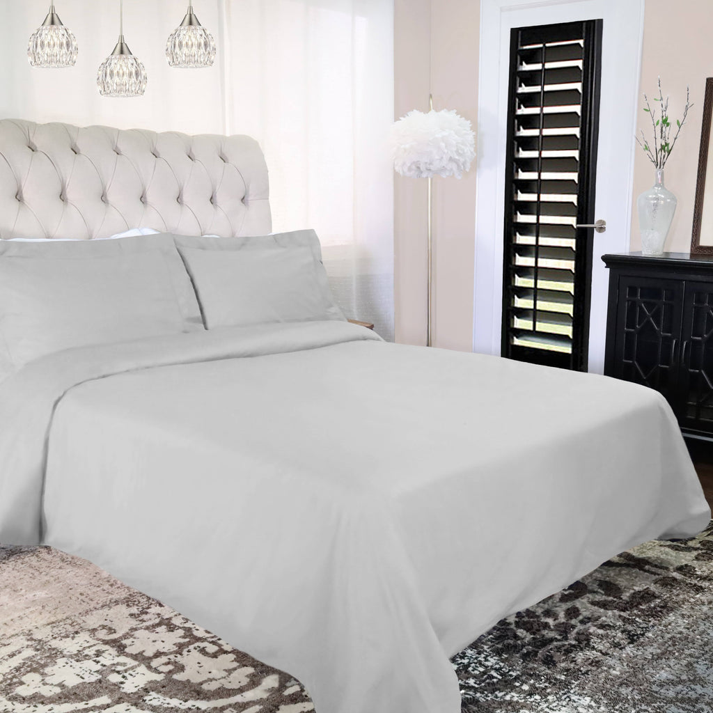 Matte Cotton Percale Duvet Cover Set Full/Queen C68008