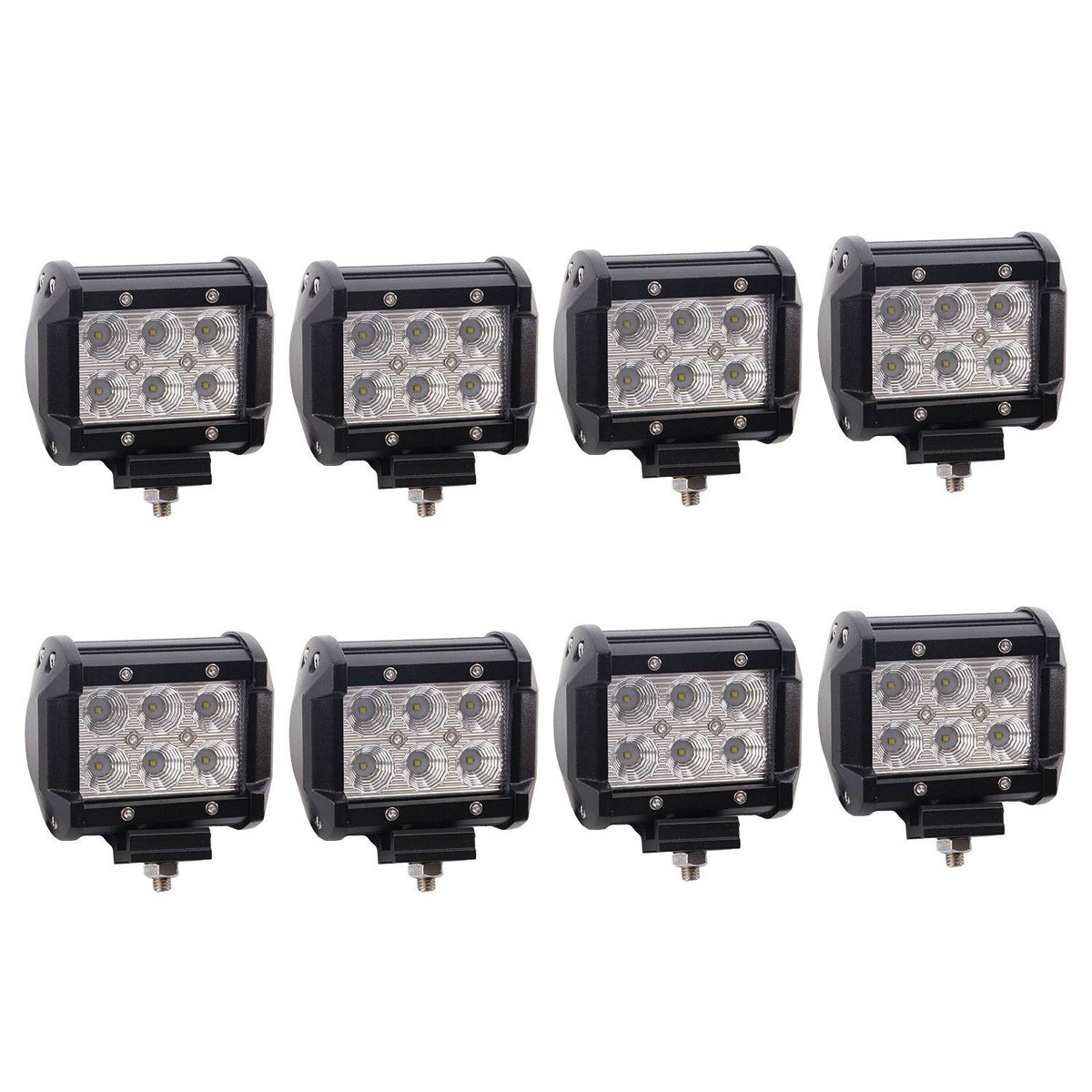 8 Pack 18W LED Light Bar L328