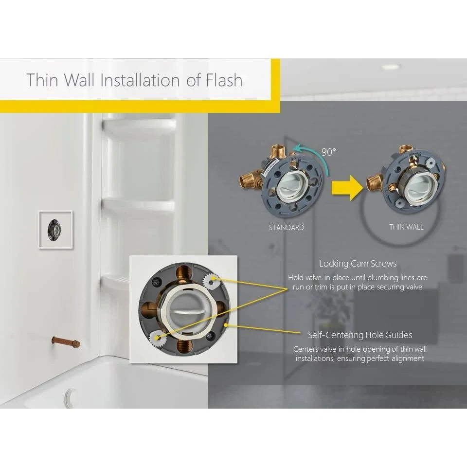 Round Shower Only Trim Kit with Cartridge, Polished Chrome N78340