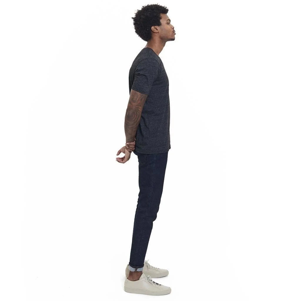 Black XXL Triblend Crew Y152044