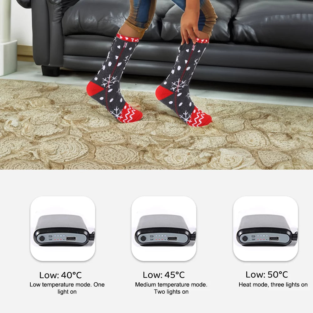 5000mAh Rechargeable Heated Socks F22593