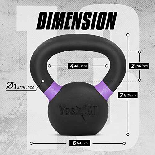 Powder Coated Cast Iron Kettlebell Weight Set D3635