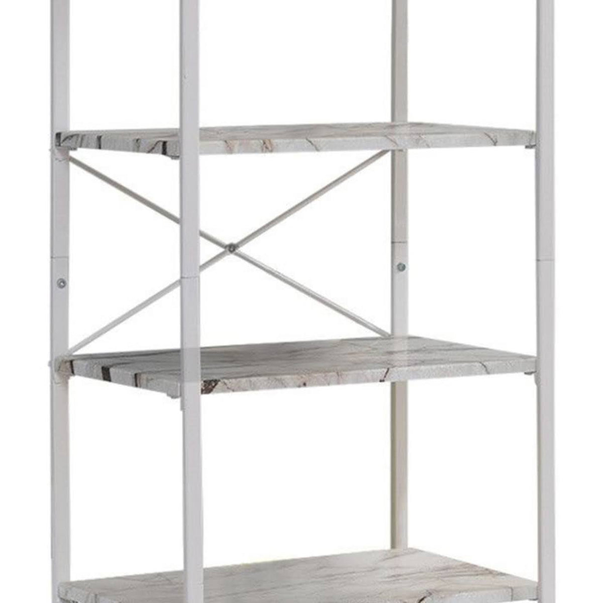 White 4 Tier Freestanding Kitchen Bakers Rack L16451