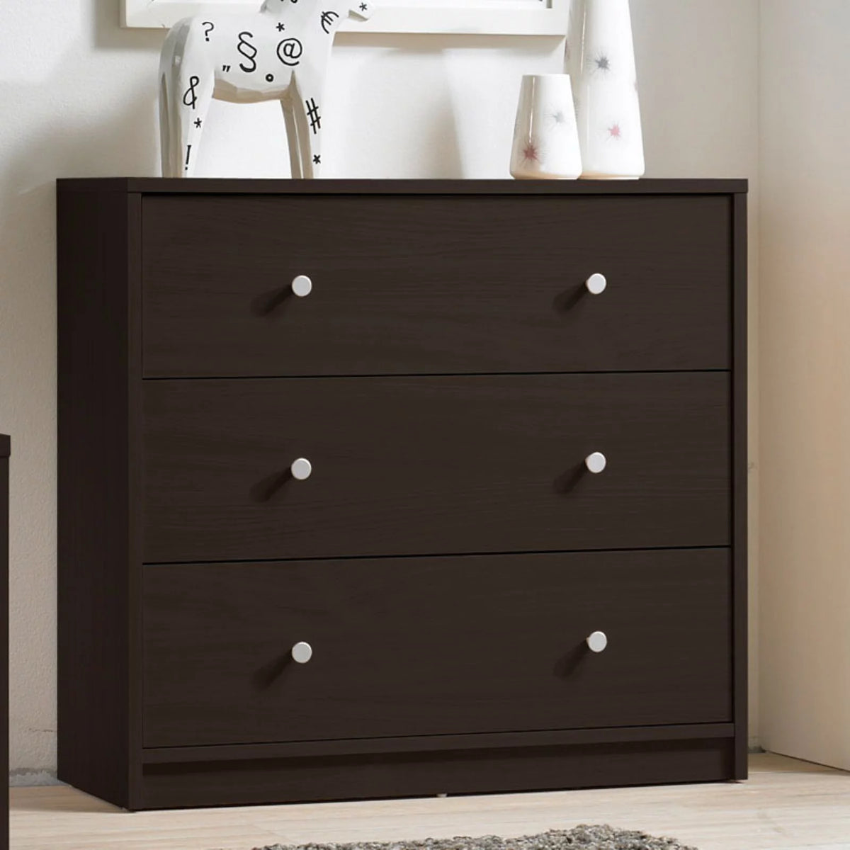 White 3 Drawer Dresser U59361
