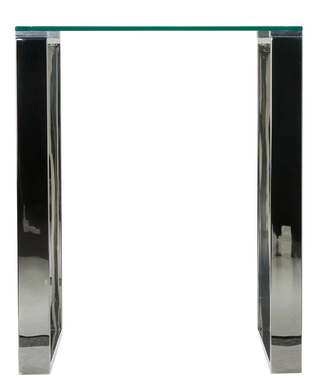 Chrome Square Glass End Table Z2892