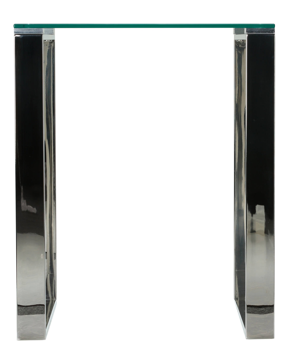 Chrome Square Glass End Table Z2892